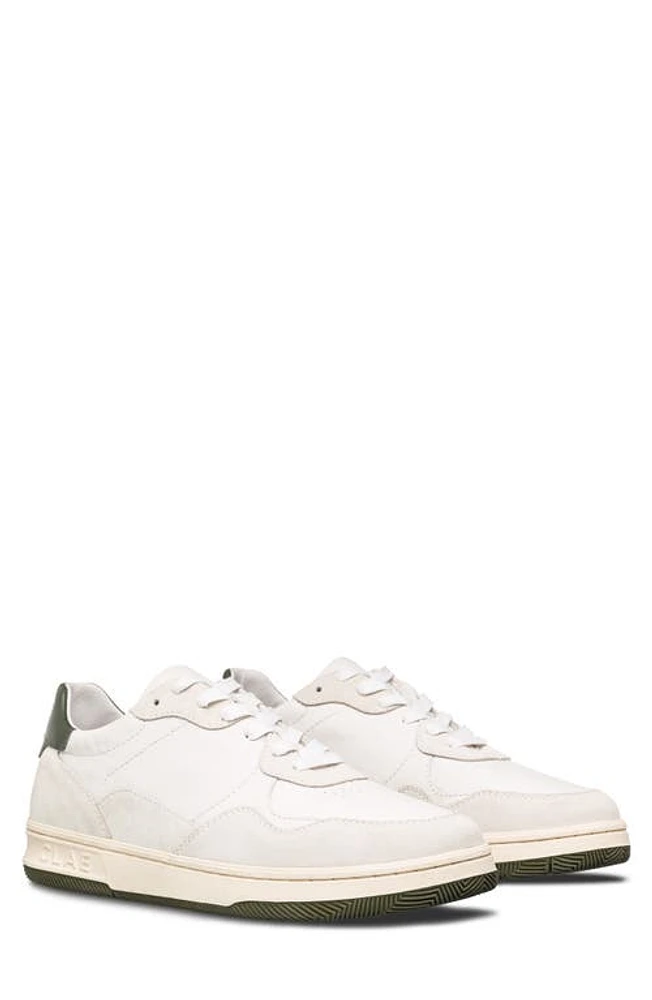 CLAE Elford Court Sneaker White Leather Olive at Nordstrom,