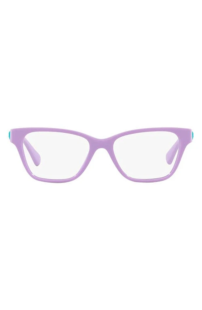 Versace Kids' 45mm Rectangular Optical Glasses in Lilac at Nordstrom