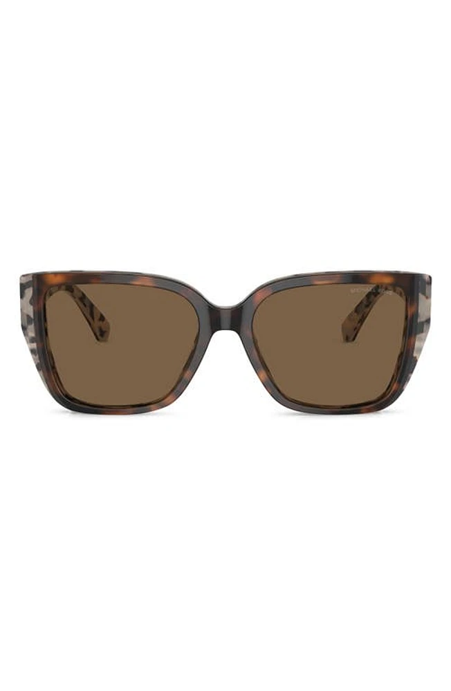 Michael Kors Acadia 55mm Rectangular Sunglasses in Brown at Nordstrom