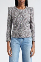 Veronica Beard Ferazia Metallic Tweed Jacket Silver Multi at Nordstrom,