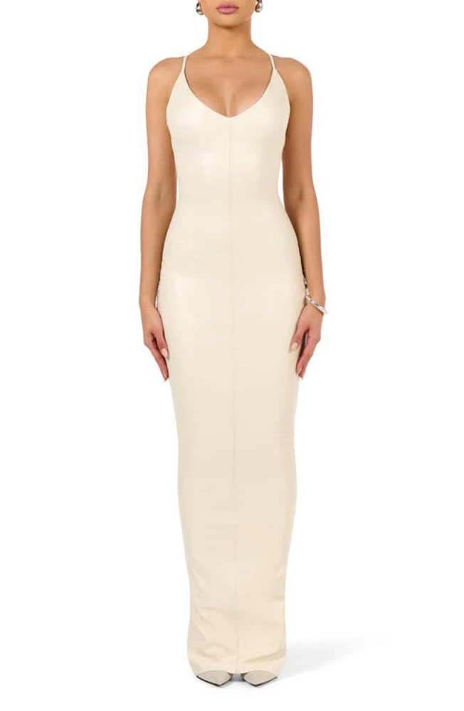 Naked Wardrobe Keeping My X Maxi Dress Cream at Nordstrom,