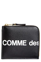 Comme des Garçons Wallets Huge Logo Half-Zip Wallet in Black at Nordstrom