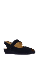 L'Amour des Pieds Berilita Slingback Peep Toe Wedge Sandal Black at Nordstrom,