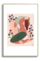 Deny Designs But First Love Yourself Framed Art Print in Golden Tones at Nordstrom