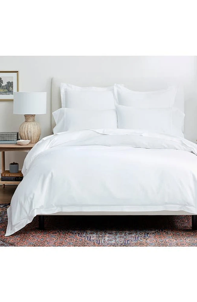 Boll & Branch Signature Hemmed Duvet Set in White at Nordstrom