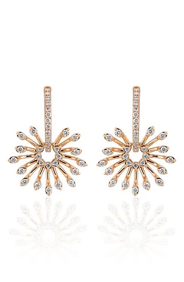 Hueb Luminus Diamond Drop Earrings in Pink Gold at Nordstrom