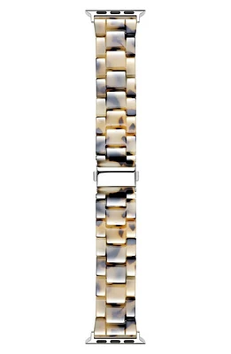 The Posh Tech Claire 20mm Apple Watch Bracelet Watchband in Light Natural Tortoise at Nordstrom, Size 38Mm