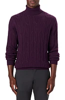 Bugatchi Cable Knit Turtleneck Sweater at Nordstrom,