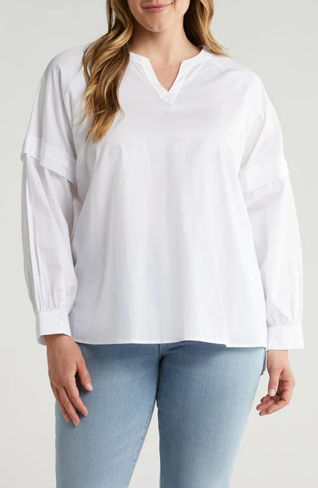 HARSHMAN Callet Long Sleeve Top White at Nordstrom,