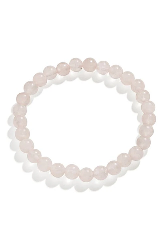 BaubleBar Semiprecious Stone Beaded Stretch Bracelet in Pink at Nordstrom