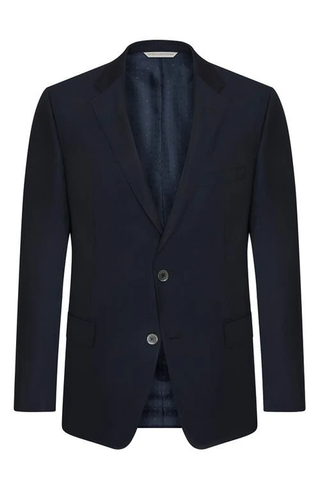 Samuelsohn Double Twist Wool Blazer in Blue at Nordstrom, Size 41 Long