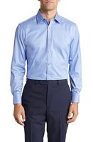 DANIEL HECHTER Trim Fit Small Windowpane Check Cotton Dress Shirt Navy at Nordstrom,