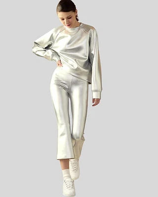 Cynthia Rowley Bonded Active Pant Silver at Nordstrom,