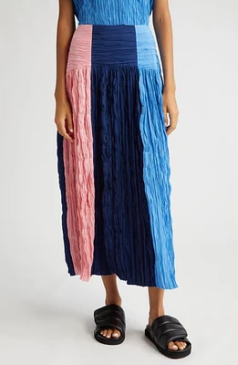 PARTOW Milo Crinkle Colorblock Skirt in Sunset at Nordstrom, Size 10