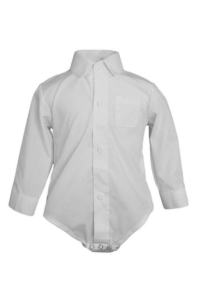 Little Things Mean a Lot Long Sleeve Bodysuit White at Nordstrom,