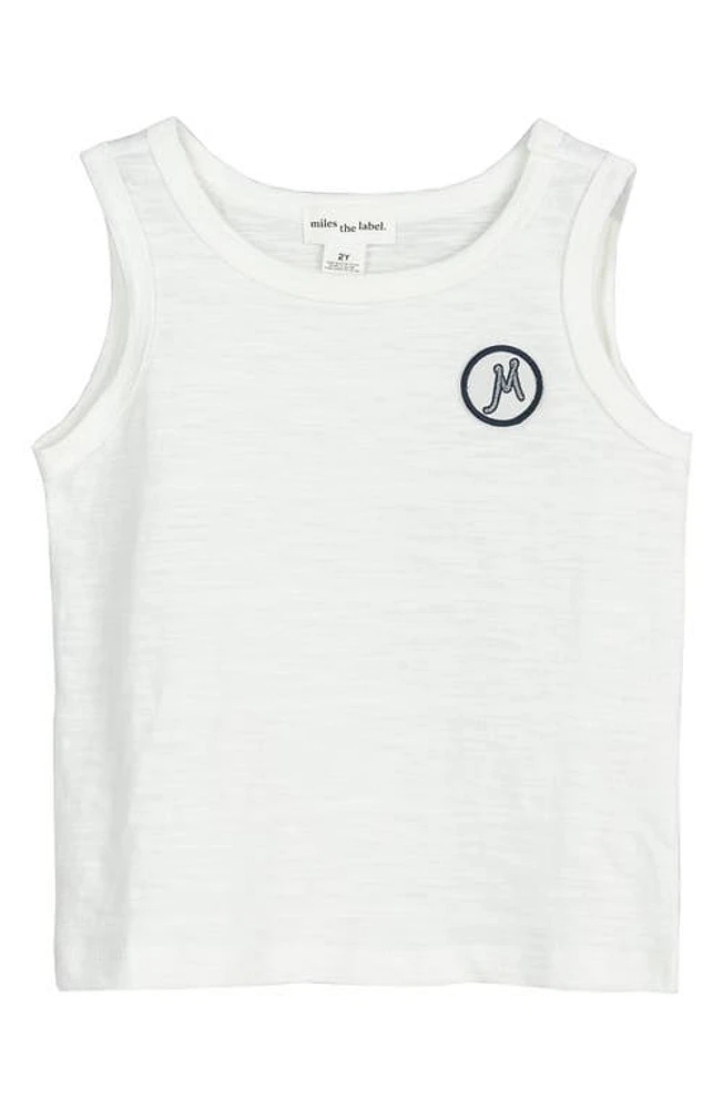 MILES BABY Kids' Crest Organic Cotton Tank Off White at Nordstrom,