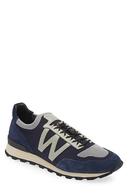 JM WESTON On My Way Knit Sneaker Navy /Grey /Navy at Nordstrom,