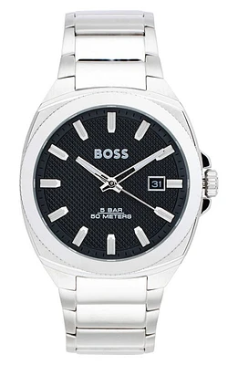 BOSS Walker Bracelet Watch, 41mm in Black/Silver at Nordstrom