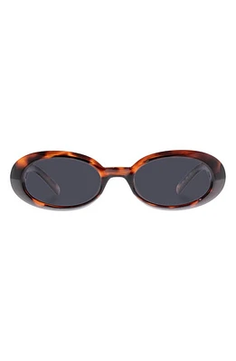 Le Specs Work It 53mm Polarized Oval Sunglasses in Dark Tort at Nordstrom