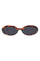 Le Specs Work It 53mm Polarized Oval Sunglasses in Dark Tort at Nordstrom