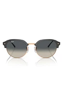 Ray-Ban Clubmaster 53mm Sunglasses in Grey Flash at Nordstrom