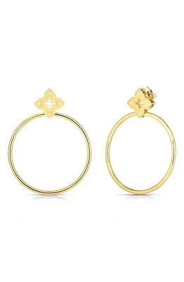 Roberto Coin Petite Venetian Princess Diamond Hoop Earrings in Yellow Gold/Diamond at Nordstrom