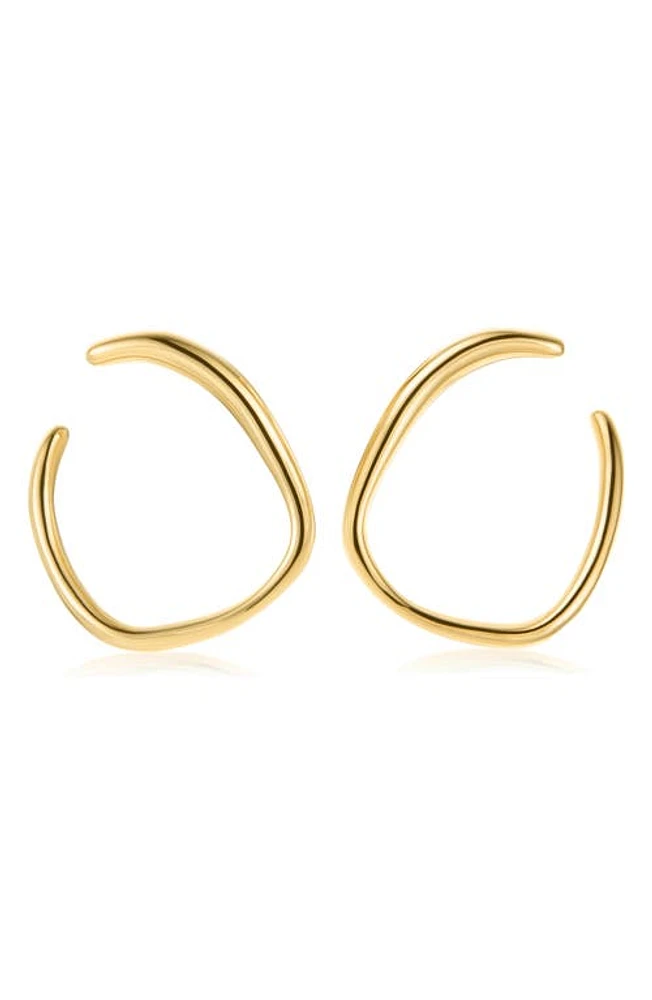 Monica Vinader Nura Reef Wrap Hoop Earrings in Yellow Gold at Nordstrom