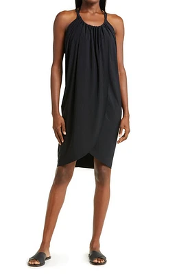 Magicsuit Draped Cover-Up Dress Black at Nordstrom,