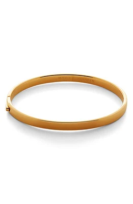 Monica Vinader Essential Hinged Bangle Bracelet in 18Ct Gold Vermeil On Silver at Nordstrom, Size Medium