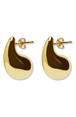 Argento Vivo Sterling Silver Teardrop Stud Earring in Gold at Nordstrom