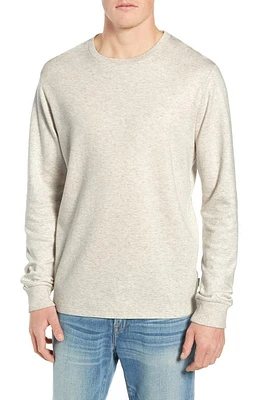 FRAME Duo Fold Long Sleeve Cotton T-Shirt Oatmeal Heather at Nordstrom,