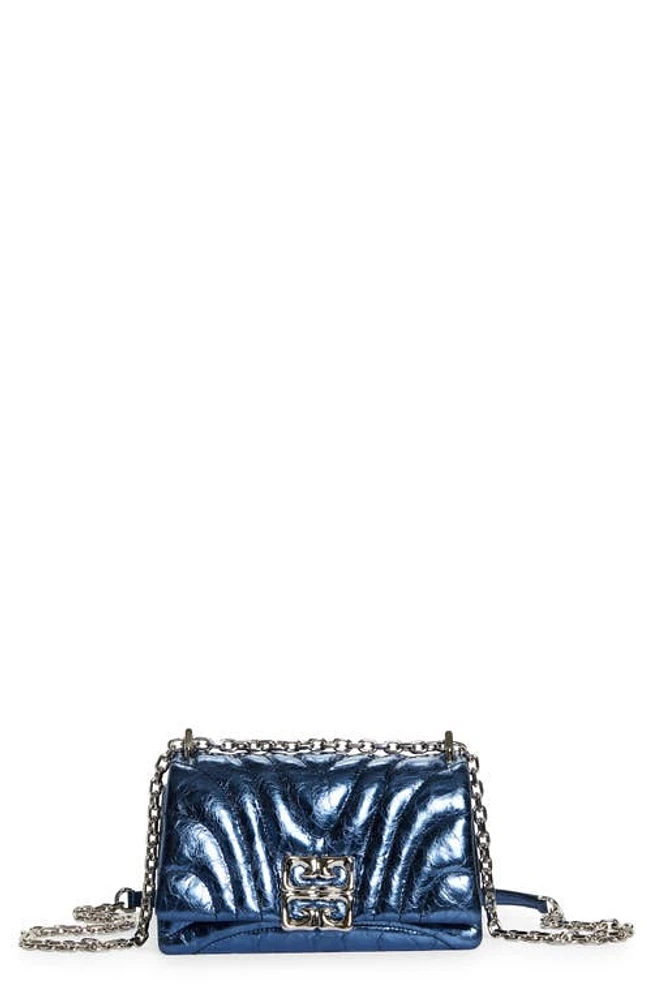 Givenchy 4G Soft Metallic Quilted Leather Shoulder Bag in Navy at Nordstrom