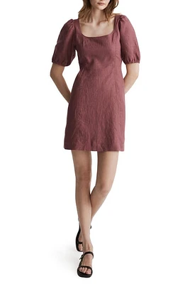 Madewell Maisie Linen Dress Pressed Grape at Nordstrom,