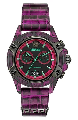 Versace Icon Active Chronograph Silicone Strap Watch