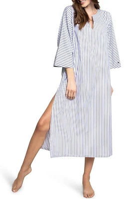 Petite Plume Navy French Ticking Stripe Cotton Caftan at Nordstrom,