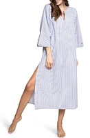 Petite Plume Navy French Ticking Stripe Cotton Caftan at Nordstrom,