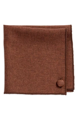 CLIFTON WILSON Solid Brown Wool Pocket Square at Nordstrom