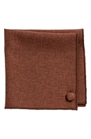 CLIFTON WILSON Solid Brown Wool Pocket Square at Nordstrom