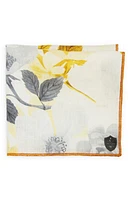 CLIFTON WILSON Floral Linen Pocket Square in Yellow at Nordstrom