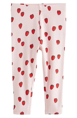 NEXT Kids' Rib Print Leggings Red at Nordstrom,