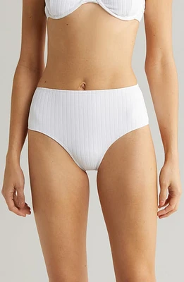 Solid & Striped Lilo Rib Bikini Bottoms Marshmallow at Nordstrom,