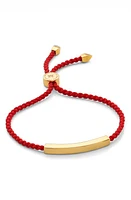 Monica Vinader Linear Bar Friendship Bracelet in Gold/Coral at Nordstrom