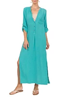 Everyday Ritual Button Front Cotton Gauze Caftan at Nordstrom,