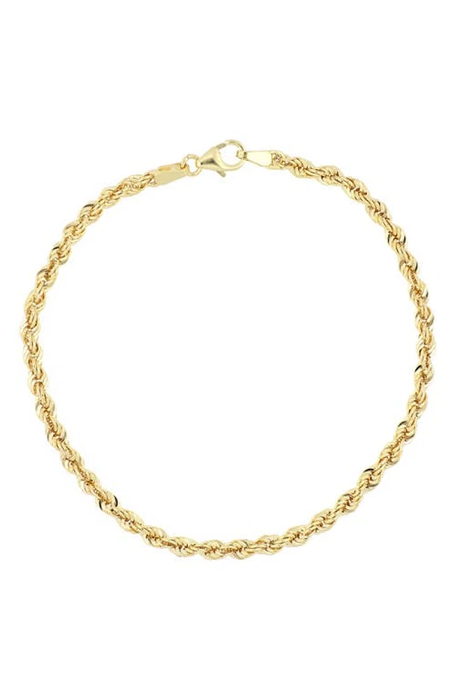 Bony Levy 14K Gold Rope Chain Bracelet in 14K Yellow Gold at Nordstrom, Size 7