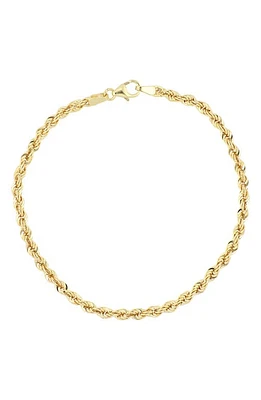 Bony Levy 14K Gold Rope Chain Bracelet in 14K Yellow Gold at Nordstrom, Size 7