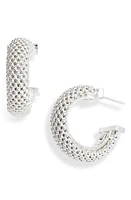 Jennifer Zeuner Lucia Beaded Hoop Earrings in Sterling Silver at Nordstrom