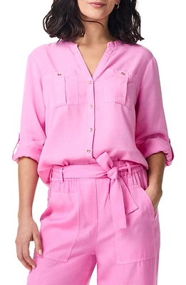 NIC+ZOE Drapey Utility Button-Up Shirt at Nordstrom,