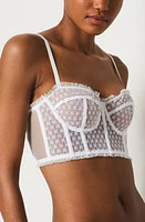 Etam Shadow Lace Underwire Bustier Ecru at Nordstrom,