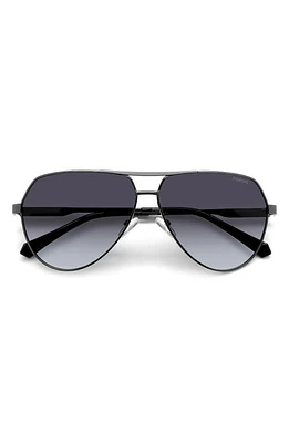 Polaroid 62mm Polarized Aviator Sunglasses in Dark Ruthen/Gray Polar at Nordstrom