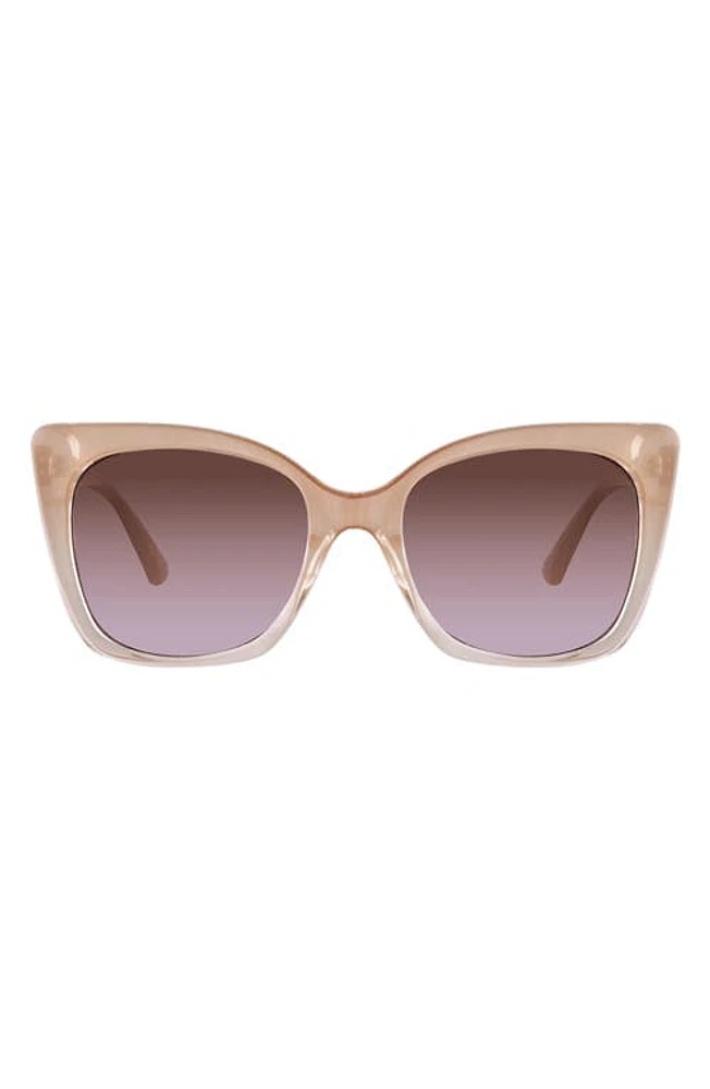 Velvet Eyewear Ada 52mm Cat Eye Sunglasses in Blush at Nordstrom